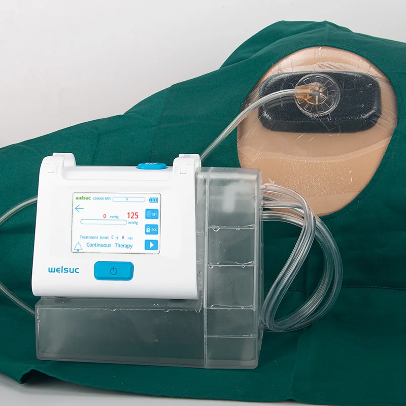 Medical machine Negative pressure wound therapy system VAC Vacuum pump device with NPWT sponge dressing kit and canister