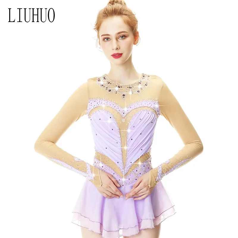 Ice Skating Clothes Ski Suit Women's Figure Skating Performance Suit Children's Adult Test Skirt