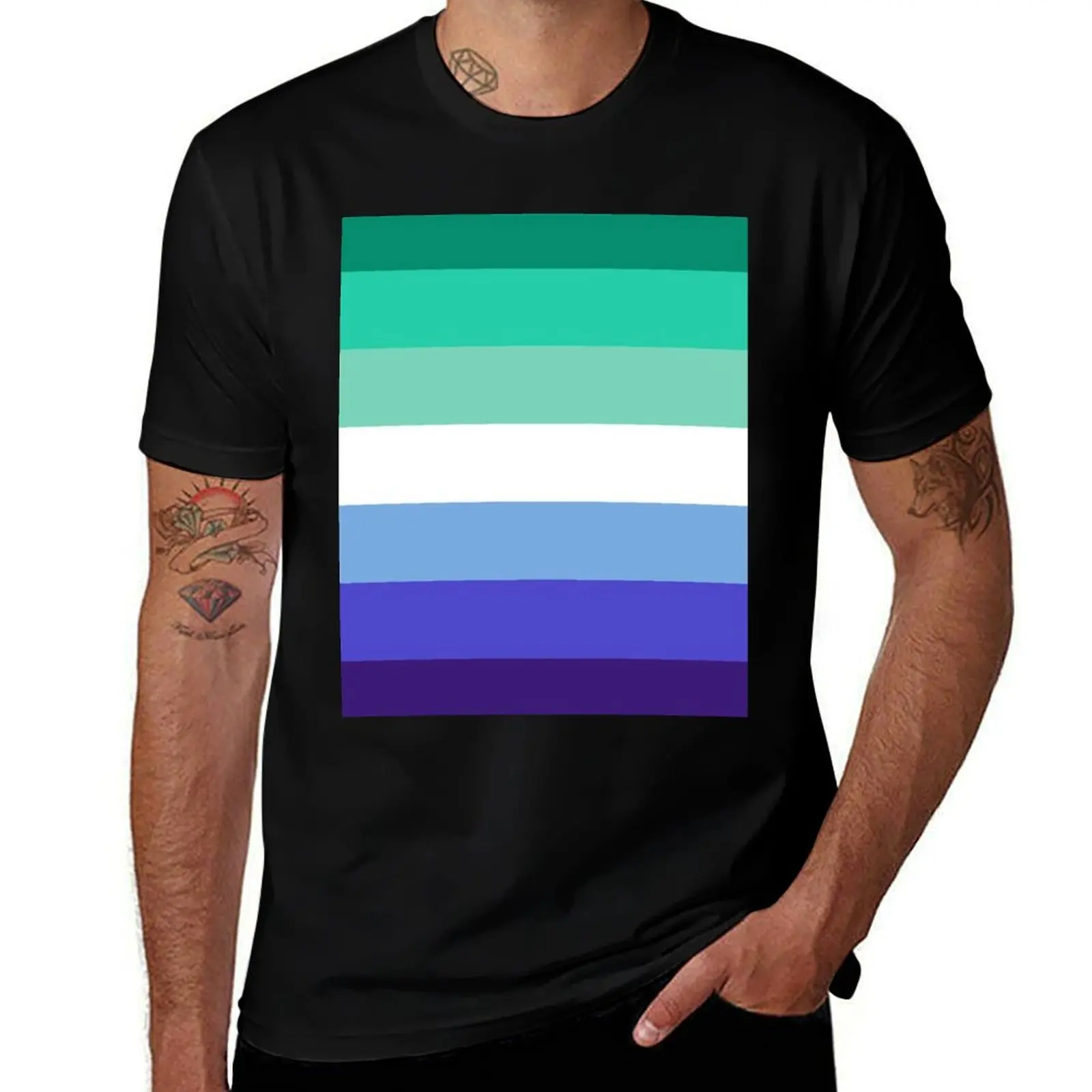 

MLM Gay Pride Flag T-Shirt summer top luxury designer customizeds fitted t shirts for men