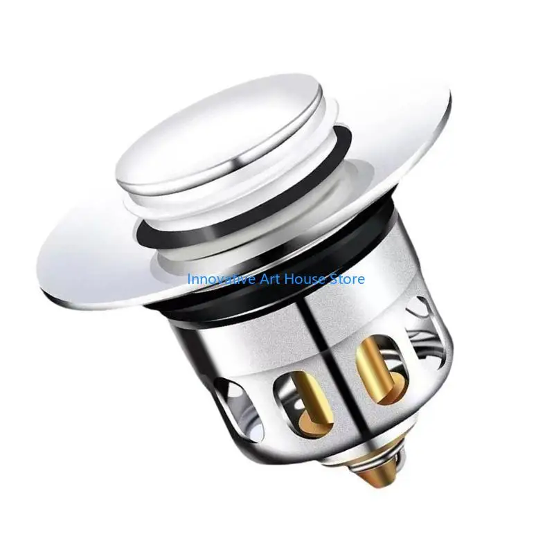 E1PC Universal Popups Drains Filter with Not Clog Basket Quick Drains Sink Strainer Upgrades for Kitchen & Bathroom Sinks