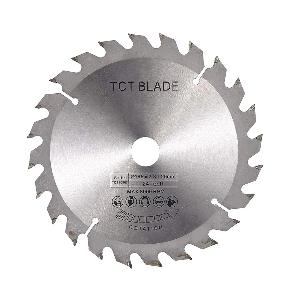 1Pcs 165mm 24/40/48/60T Carbide Wood Saw Blades Woodworking TCT Circular Saw Blade Cutting Disc for Multi-function Power Tool