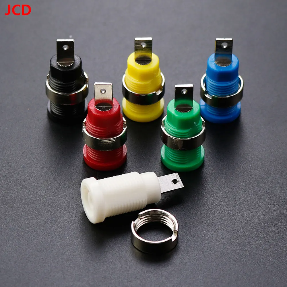 1-10Pcs Insulated Safety 4mm Banana Female Jack Panel Mount Socket Binding Post Connector Multimeter Socket Banana head