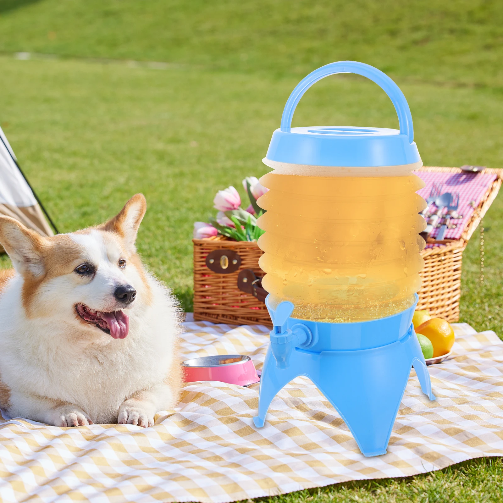 

Foldable Water Dispenser Portable Drinks Container s Camping Fishing Hiking Picnic Travel Outdoor Activities Storage Tank Kettle