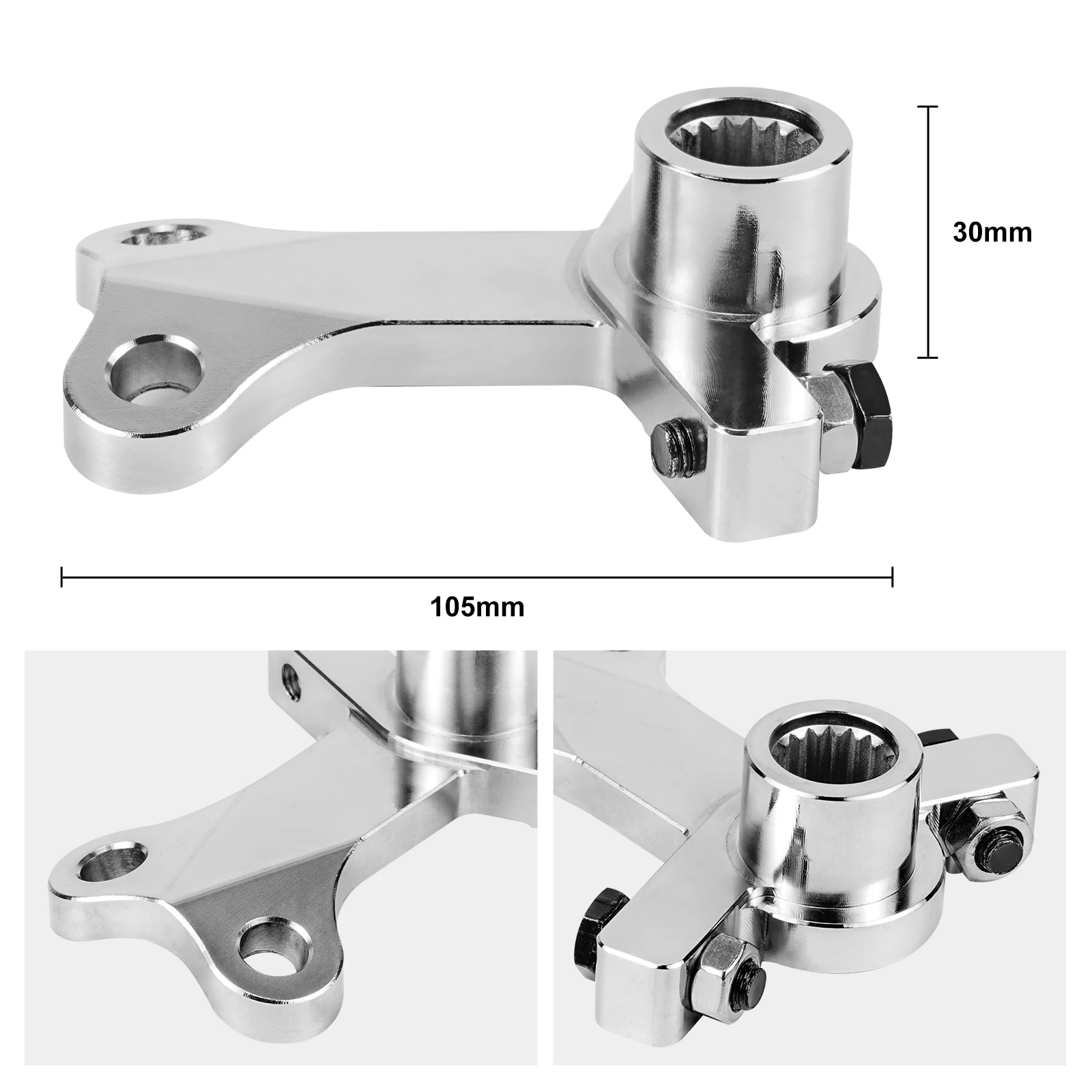 NICECNC YFZ450R Steering Stem Pitman Arm ATV For Yamaha YFZ 450R 2009-2013 YFZ450X 2010-2011 #18P-23816-00-00 40CrMo Alloy Steel