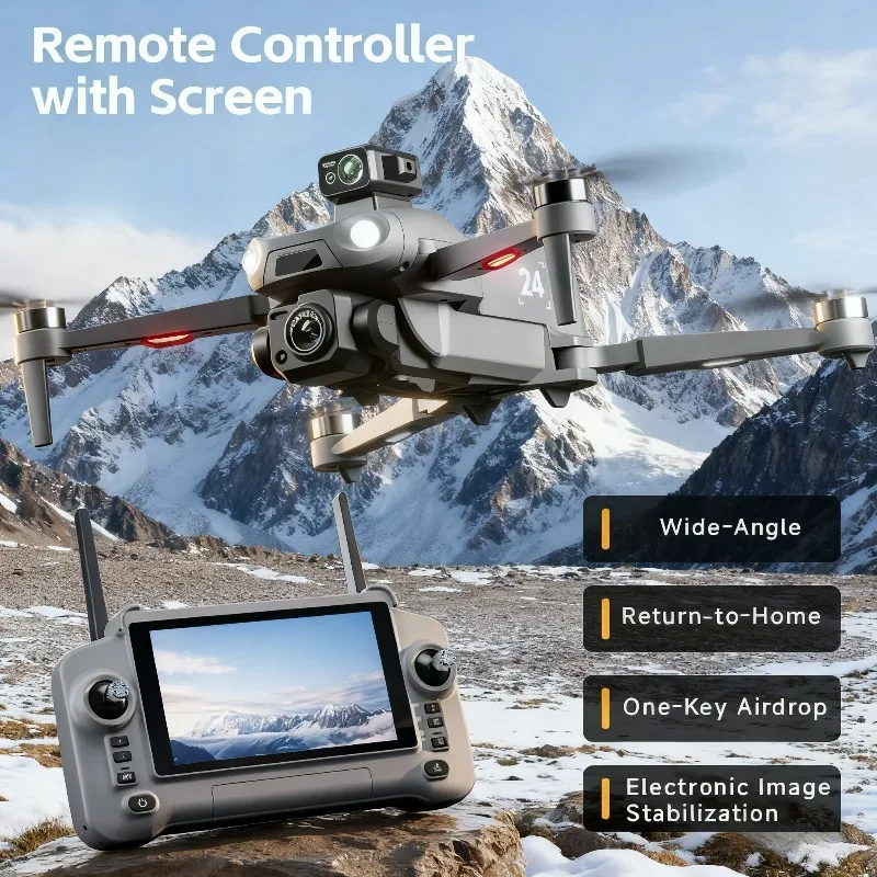 M24 8K GPS Intelligent Drone Large Touchscreen 5G Video Transmission Smart Obstacle Avoidance Return Home&Gift Delivery Gift Box
