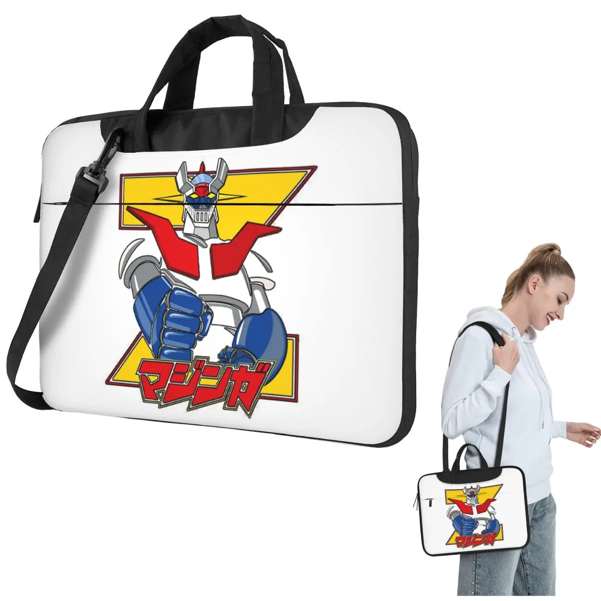 Mazinger Z Laptop Bag Protective Case Computer Bag 13 14 15.6 Inch Crossbody Laptop Pouch For Macbook Pro Air