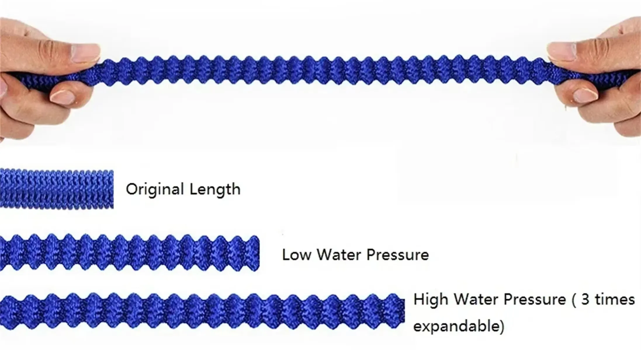 3X Larger with High Pressure Water Gun Hose Car Wash Water Gun Expandable Garden Water Hose