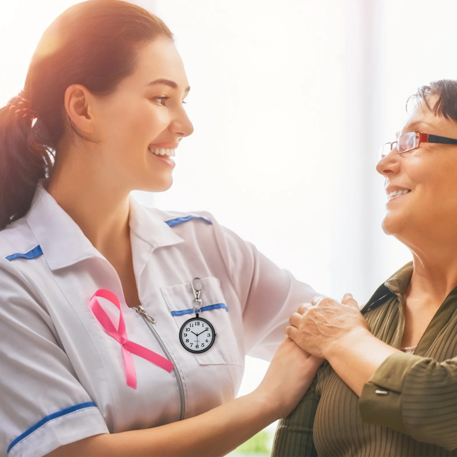 

2pcs Pocket Watch Keychain For Nurses Nurse Fob Watch Hanging Keyring Women Nursing Gift Durable Quartz Timepiece