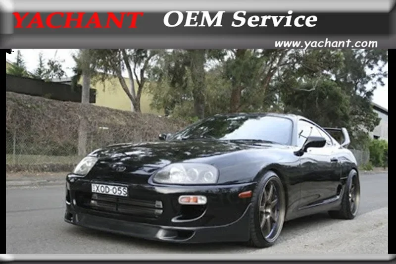 Labio delantero de fibra de carbono para coche, apto para Toyota Supra MK4 Gracer Style o RMM MVP 1993-1998, labio de parachoques delantero