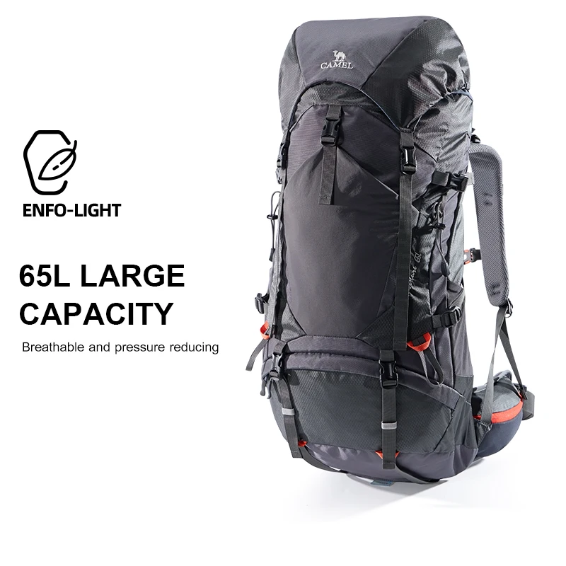 GOLDEN CAMEL 65L Hiking Backpack Waterproof Professional Mountaineering Bags for Men Large Capacity Camping Travel Bag Rucksack