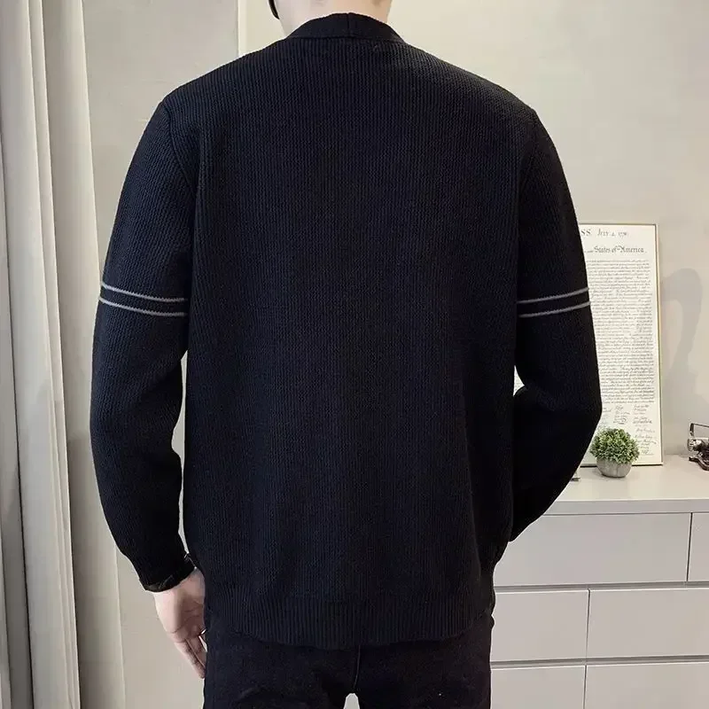 

Autumnr and Winter Long Sleeve Sweater for Men Black Coats Korean Reviews Clothes Open Cashmere Designer Cheap Knit Cardigan Man
