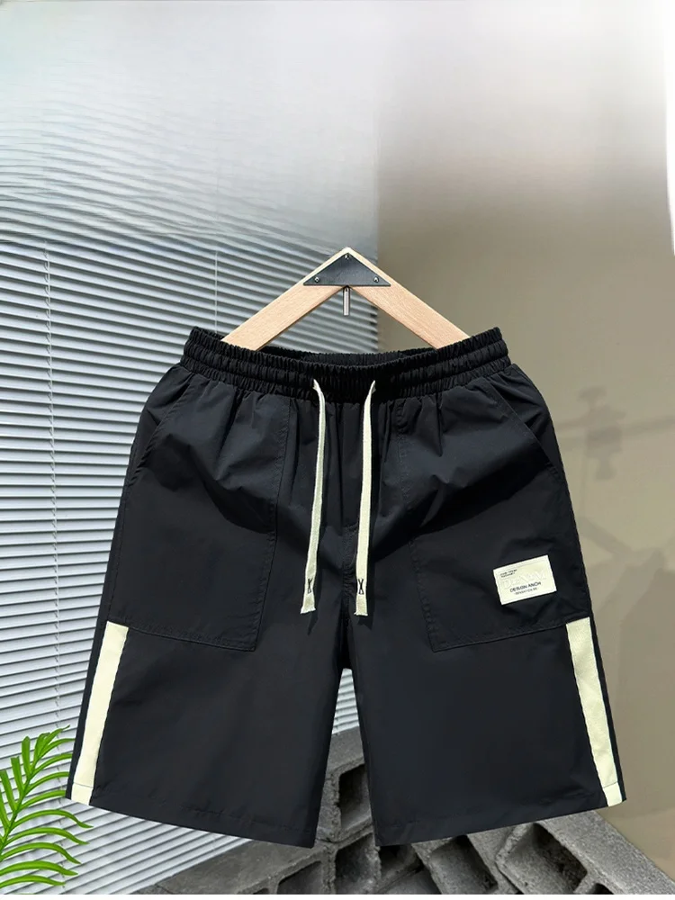 

Модные повседневные шорты с принтом, мужские летние рабочие брюки, спортивная пляжная одежда, молодежные активные шорты прямого кроя из полиэстера