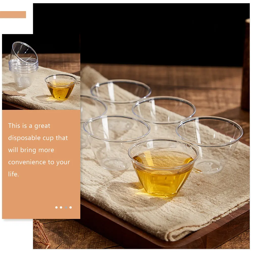 

100 шт. одноразовых прозрачных стаканов для сока, пластиковые бокалы для вечеринок, универсальные стаканы для дегустации, стаканы для воды, одноразовые кружки для вина