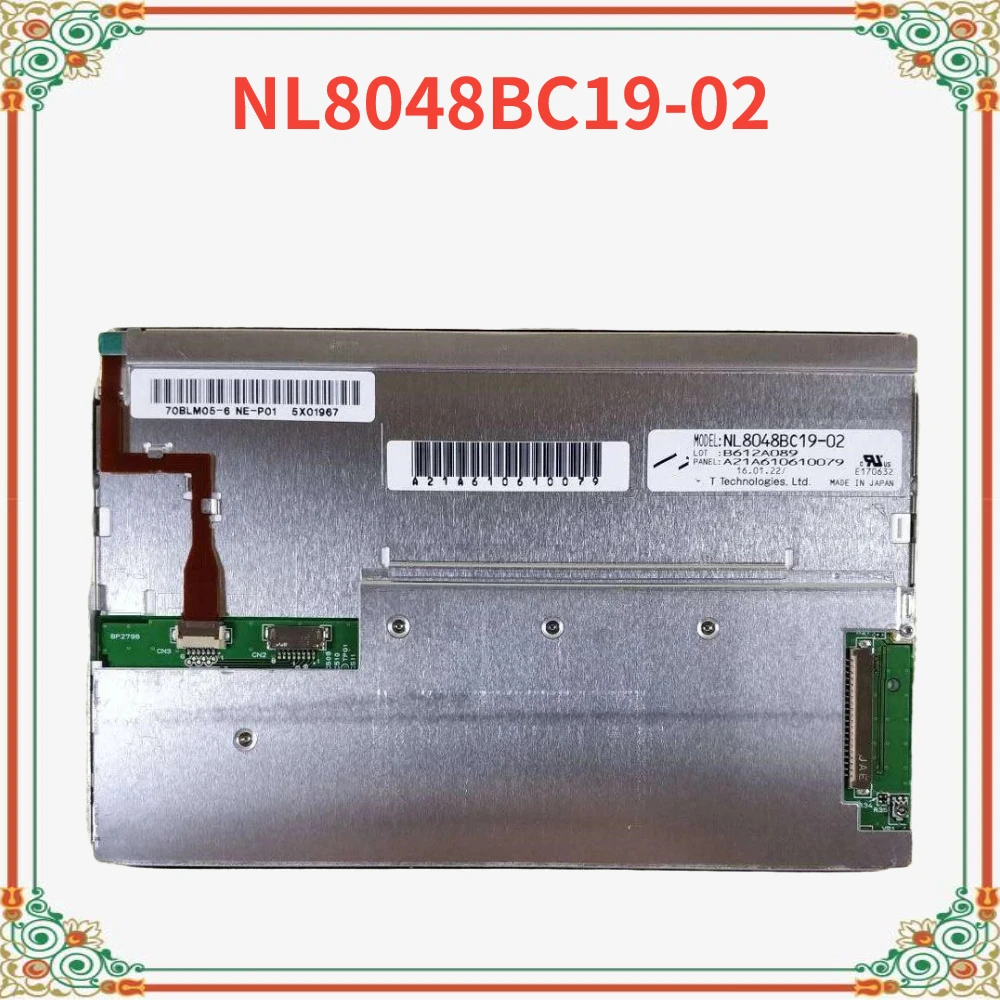 Оригинальный 7-дюймовый NL8048BC19-02 NL8048BC19-02C 100% WLED протестирован 800*480 ЖК-экран Панель дисплея для промышленного оборудования