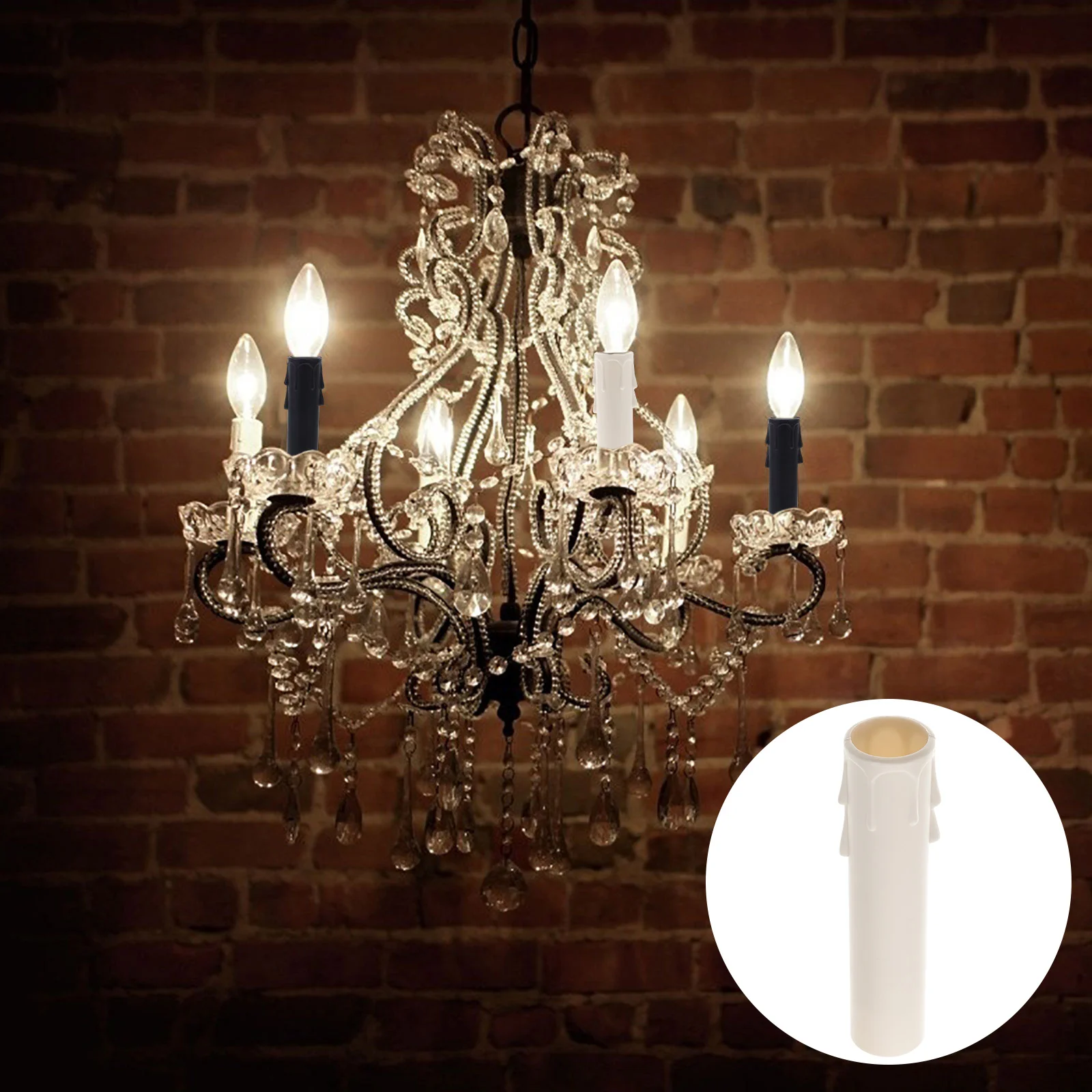 20 Pcs Tear Tube Rechargeable Light Bulb Covers Sleeve Ceiling for Chandelier Components Parts