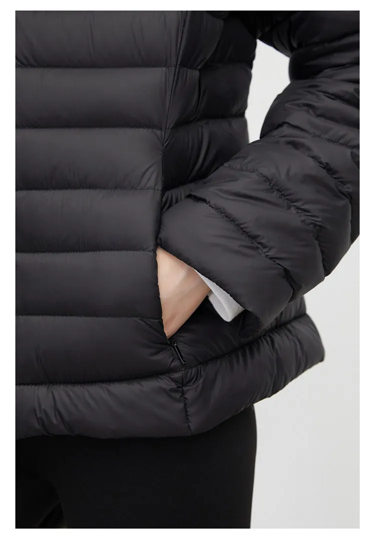 CHIC VEN Women's Down Coats Solid Hooded Female 90 White Down Jacket Slim Lightweight Warm Casual Overcoat Autumn Winter 2026