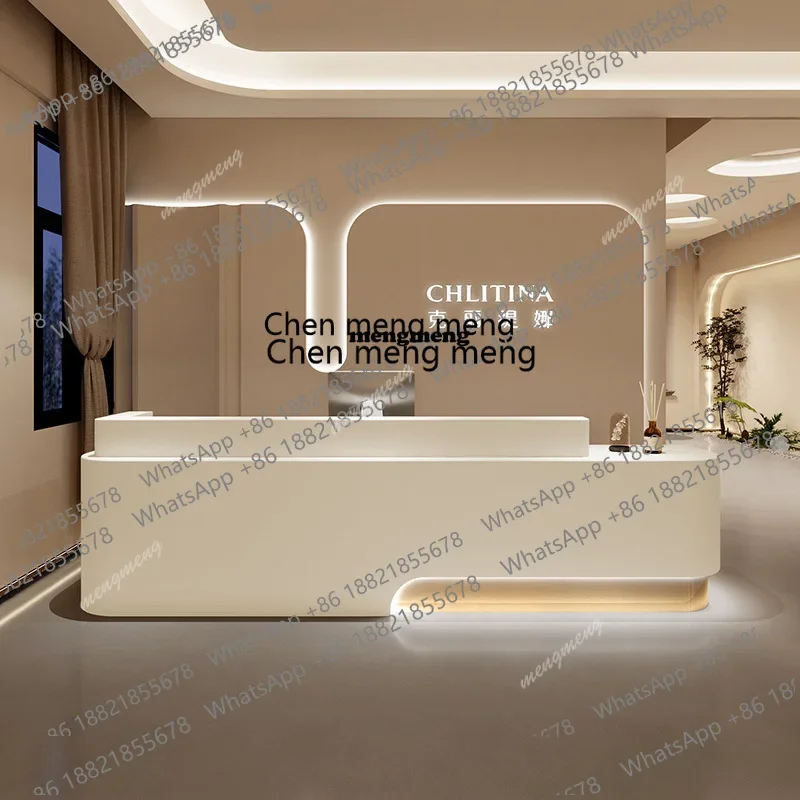 Simple beauty club front desk company hotel reception paint cashier clothing store bar
