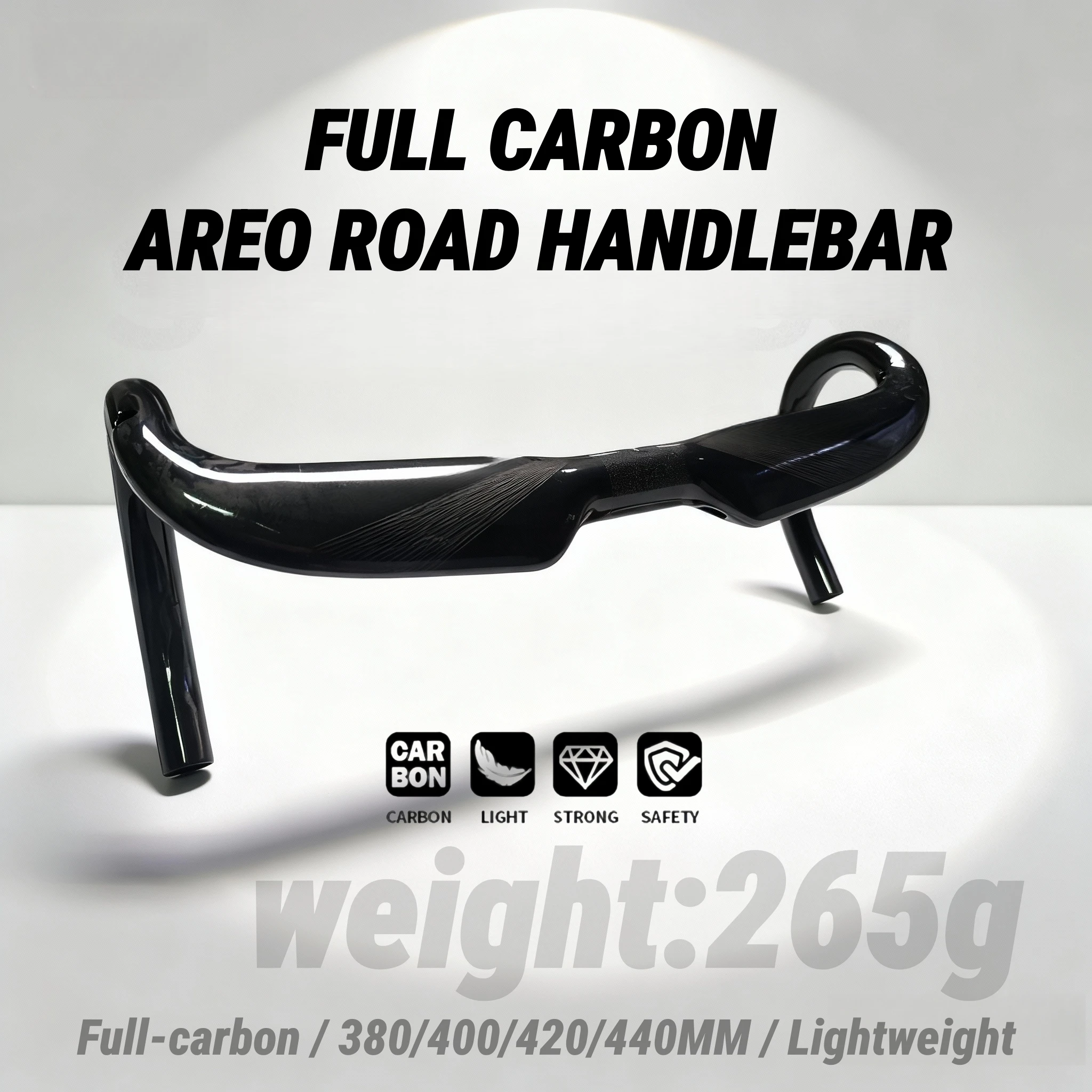 

Карбоновый руль шоссейного велосипеда марки ZP T1000 265 г, сверхлегкий, 130 мм, внутренняя прокладка кабеля, ширина 380-440 мм, матовый/глянцевый