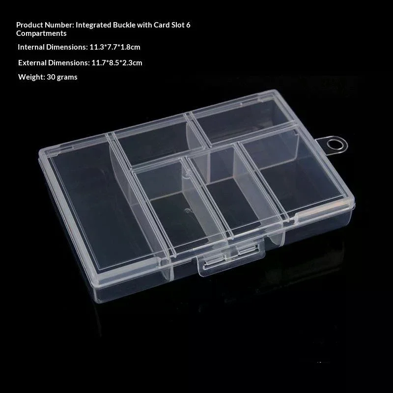 Portable Jewelry Organizer 2pcs Transparent Plastic Storage Box for Beads and Earring Collections