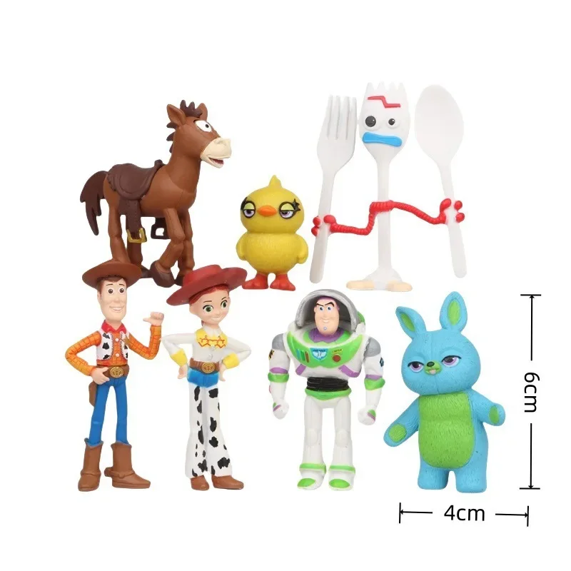 HEISSER Verkauf Pixar 7-teiliges Toy Story 4 Actionfiguren-Set Woody Jessie Buzz Lightyear Forky Schweinchen Bär Figur Modell Puppe Kinder Geburtstagsgeschenk – Detail 4