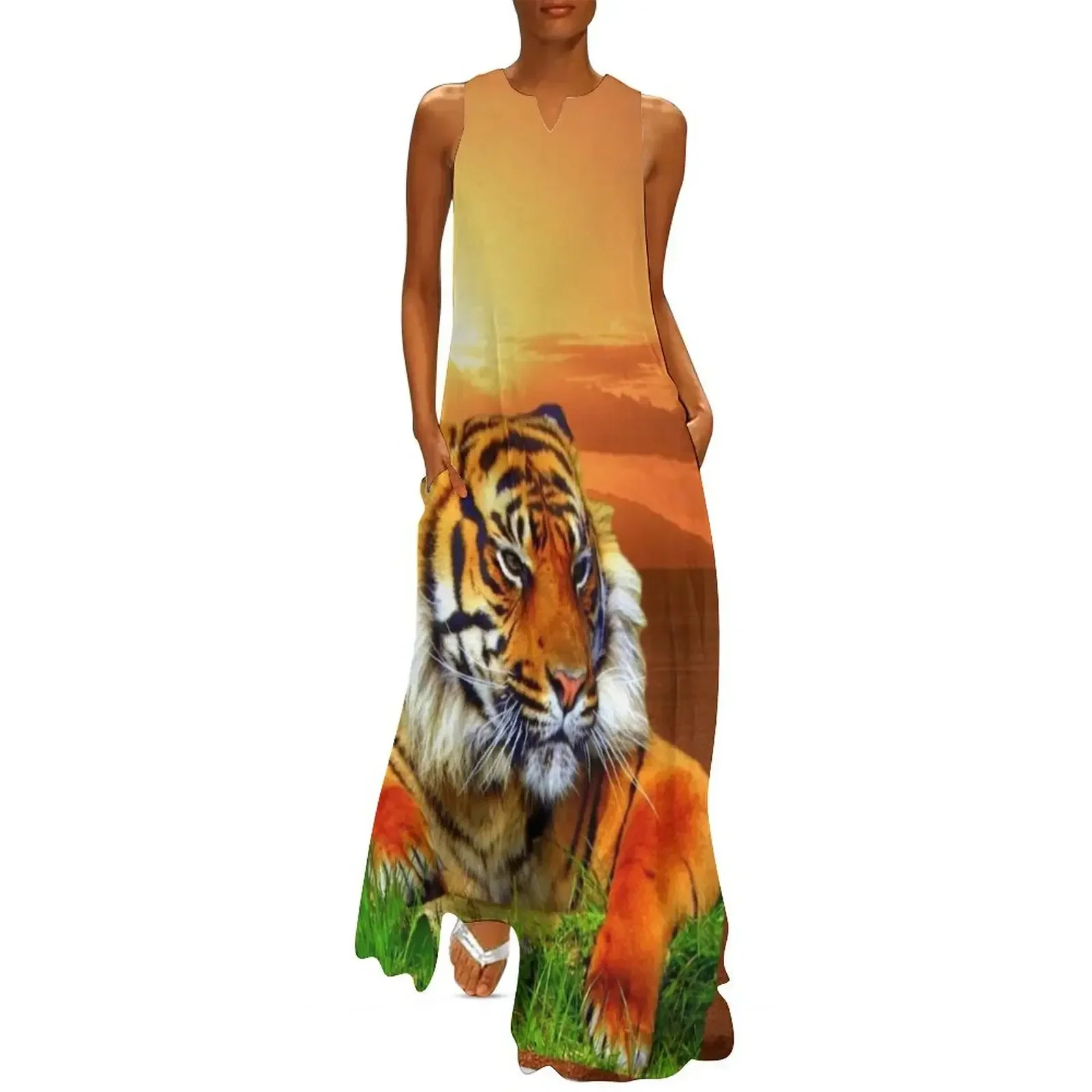 

Sumatran Tiger Long Dress summer women's dress 2025 Party dresses for women Prom gown Dress
