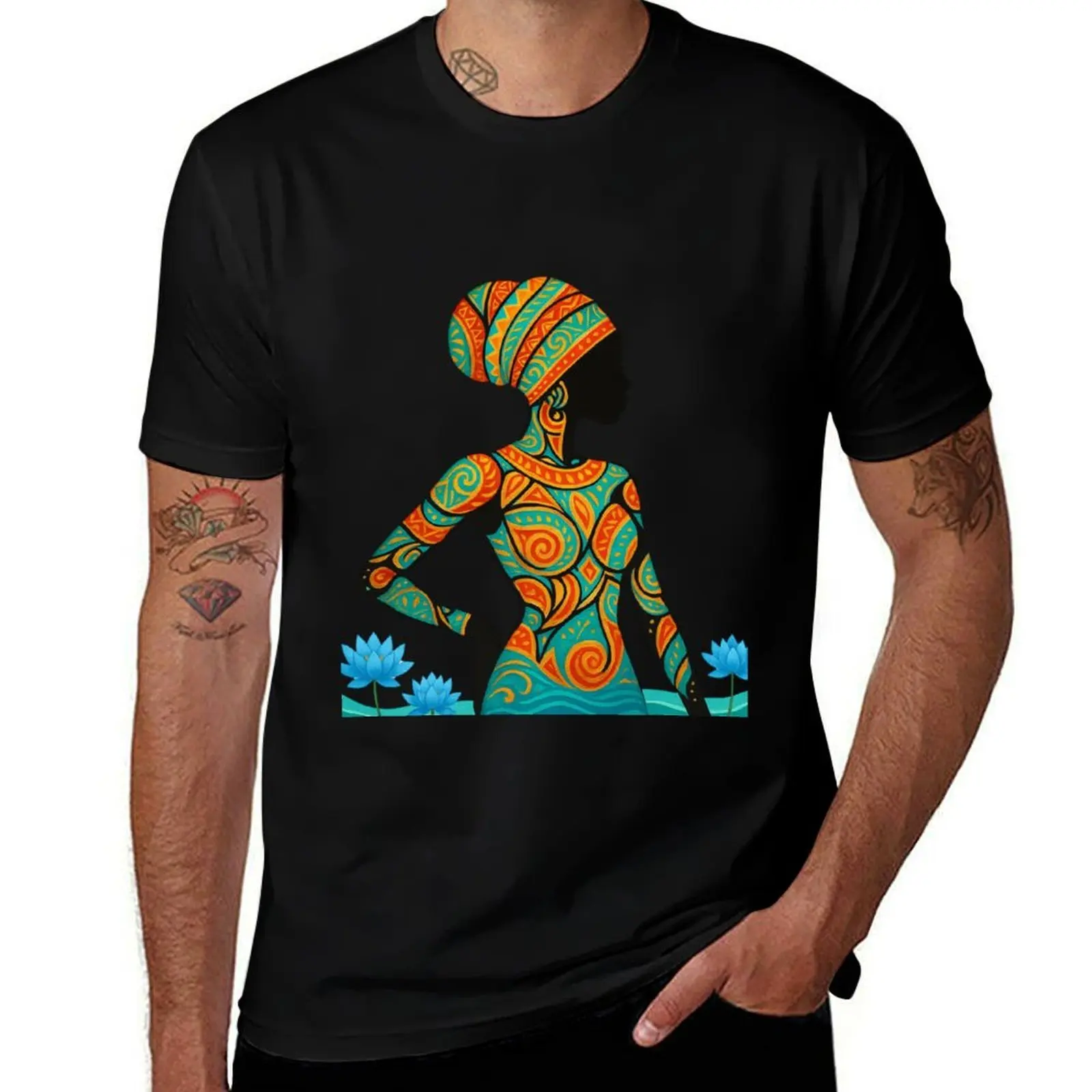 

African Tribal Art – Colorful Cultural Expression T-Shirt cotton man t-shirts rapper graphic tees shirts men