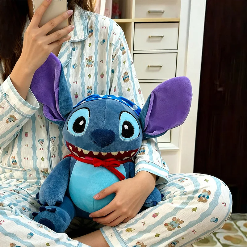 Disney Lilo & Stitch Scrump juguetes de peluche pijamas Kawaii Anime Plushie muñecas Stitch almohadas de peluche suaves regalos de navidad para niños