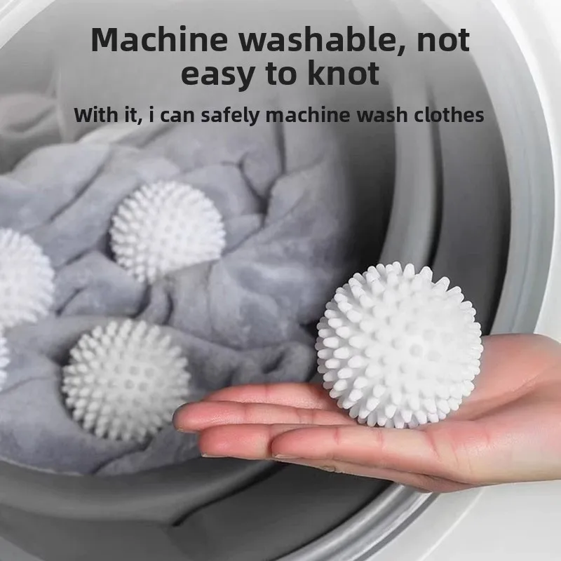 6cm Silicone Anti-Tangle Washing Ball for Roller Washing Machine - Multi-Layer Friction Laundry Saver, Detergent-Free