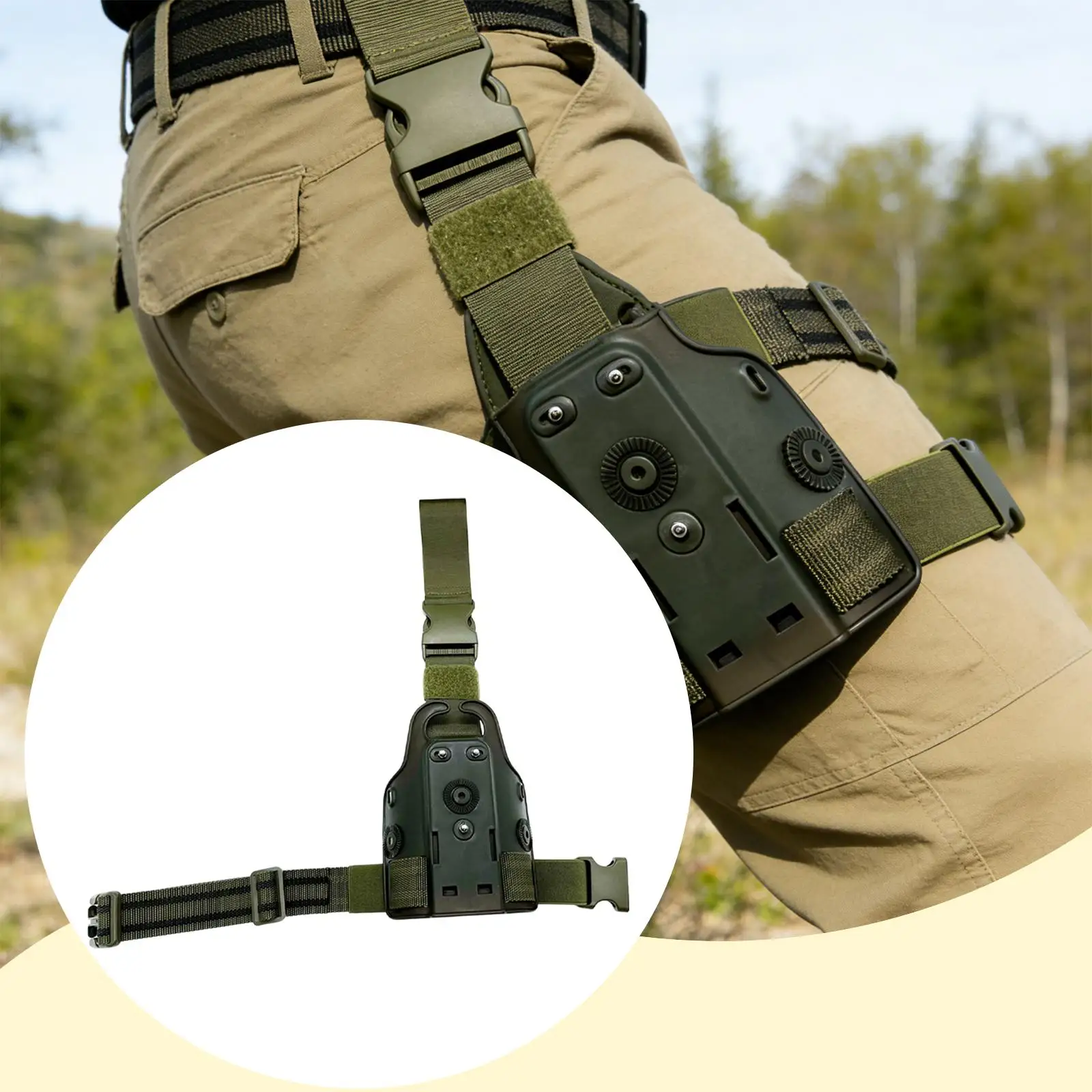 

Premium Drop Leg Platform Nylon Plastic Single Strap Shroud Easy Install Sturdy Harness for Equipment