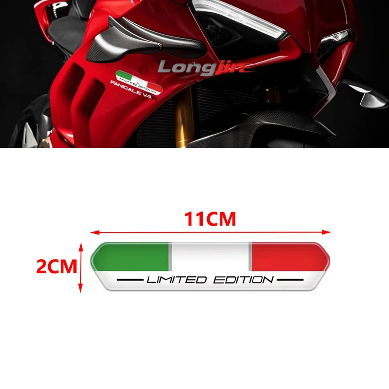 

3D наклейка на мотоцикл, наклейки с флагом Италии, ограниченная серия, чехол с наклейками для Aprilia Ducati Monster Accosato Piaggio VESPA