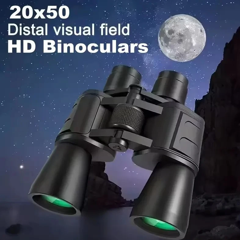 

20X50 zoom high-definition BAK4 prism powerful binoculars for outdoor hunting, camping, travel, remote professional telescopes
