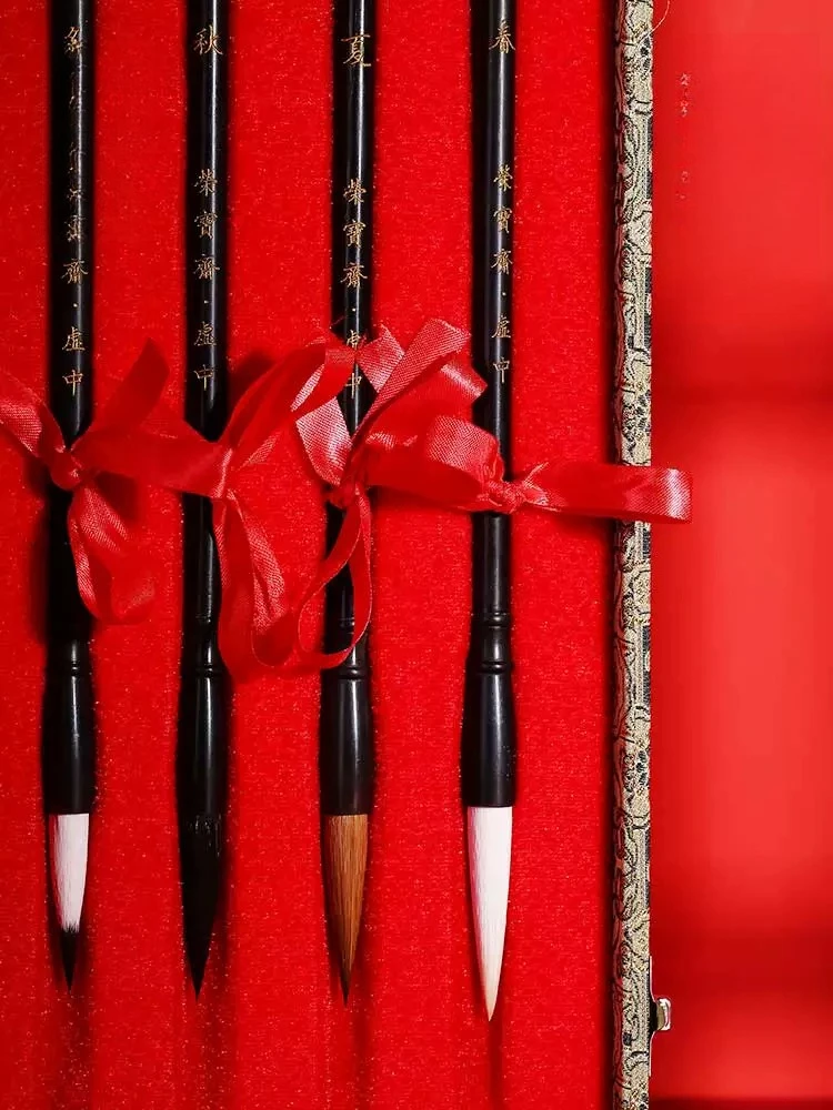 Spring, summer, autumn and winter, brush set, four treasures of the study, calligraphy, Chinese painting creation