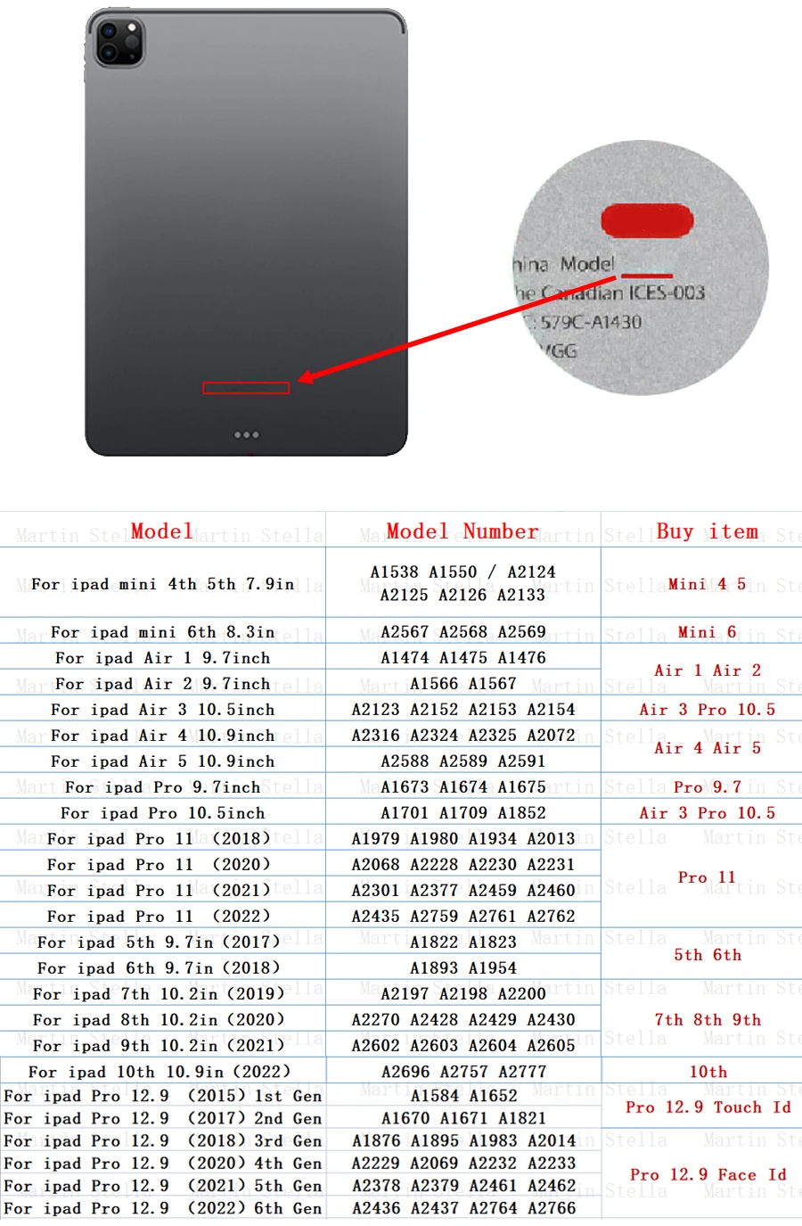 Klare Hülle für Ipad Pro 11 12,9 10,5 9,7 9. Generation mit Stifthalter-Abdeckung Ipad Mini 6 Air 5 4 3 2 1 10. 8 7 5 Tpu-Hülle – Detail 1