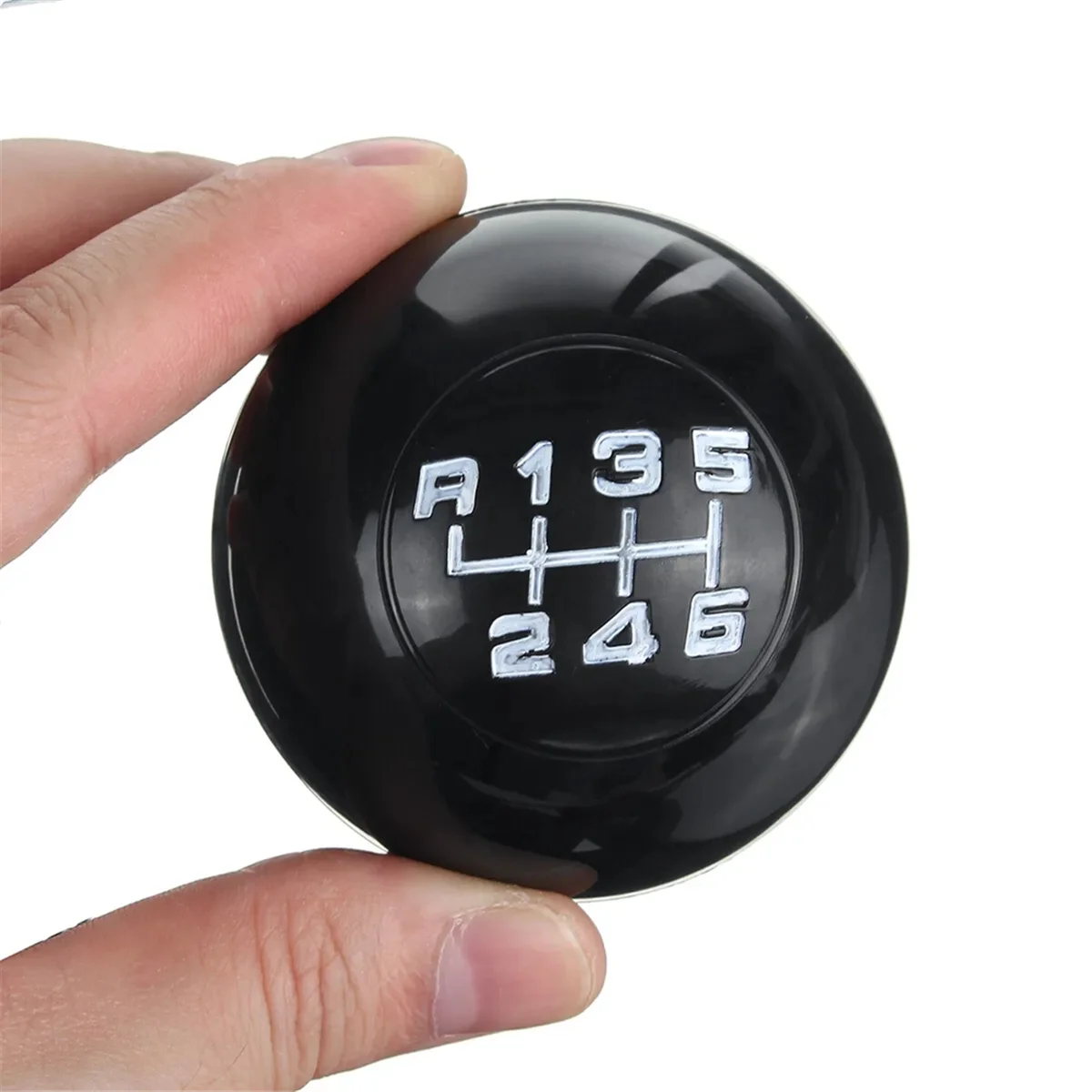 6 ความเร็วรถเกียร์ SHIFT KNOB Bright LEVER Shifter Stick Hand Ball สําหรับ Alfa Romeo Giulietta 2010-2024 สีดํา—L49A
