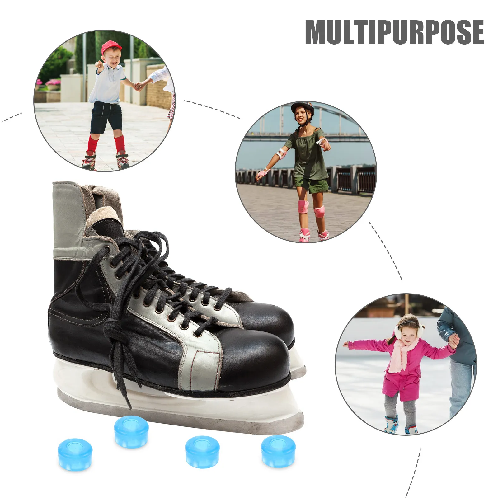 

10Pcs Skateboard Shock Absorbers 95A PU Replacement Bushings Longboard Roller Skates Cushions Shock Pads Stability Comfort