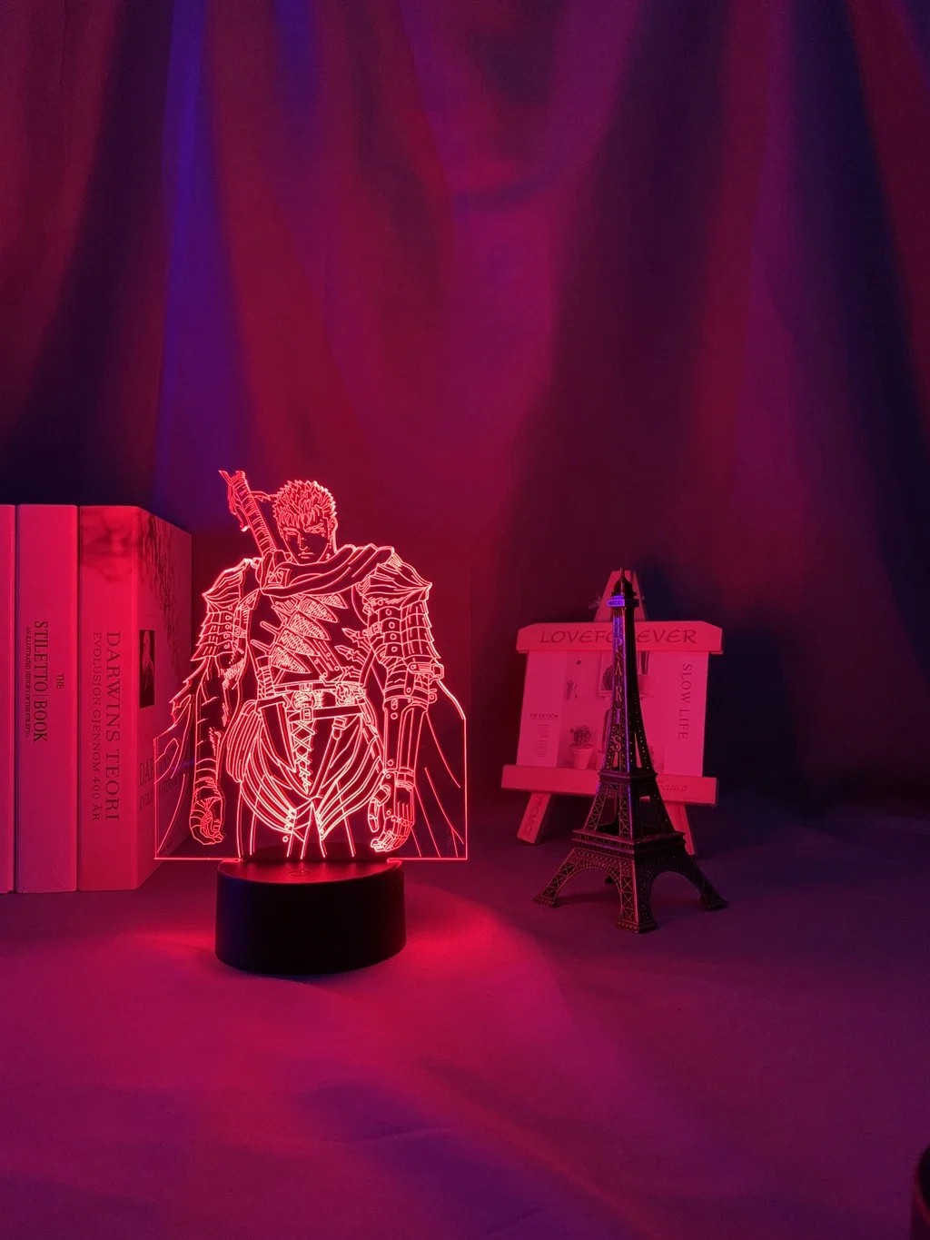 Figura de Berserk Guts de Anime Led, luz nocturna decorativa para dormitorio, regalo de cumpleaños, lámpara de mesa 3d para habitación de niños, Manga Berserk