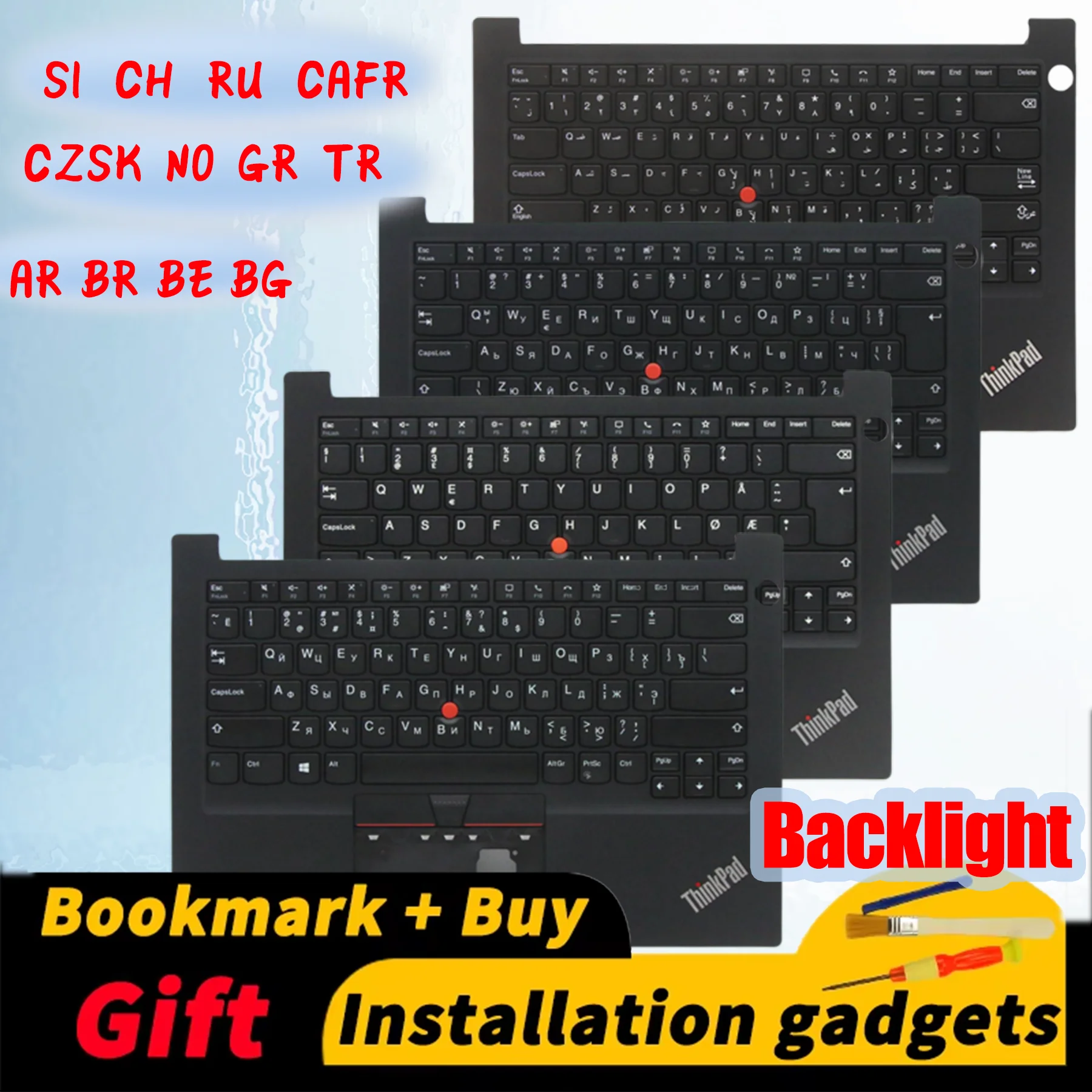 

Подходит для ноутбука Lenovo ThinkPad E14 Gen2 C-Cover, клавиатура с подсветкой AR BG CH GR NO RU SI TR CAFR BE BR CZSK