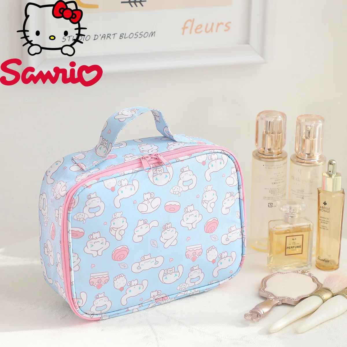 

Sanrio новая женская косметичка модная высококачественная водонепроницаемая дорожная сумка для стирки мультяшная многофункциональная сумка для хранения средств по уходу за кожей