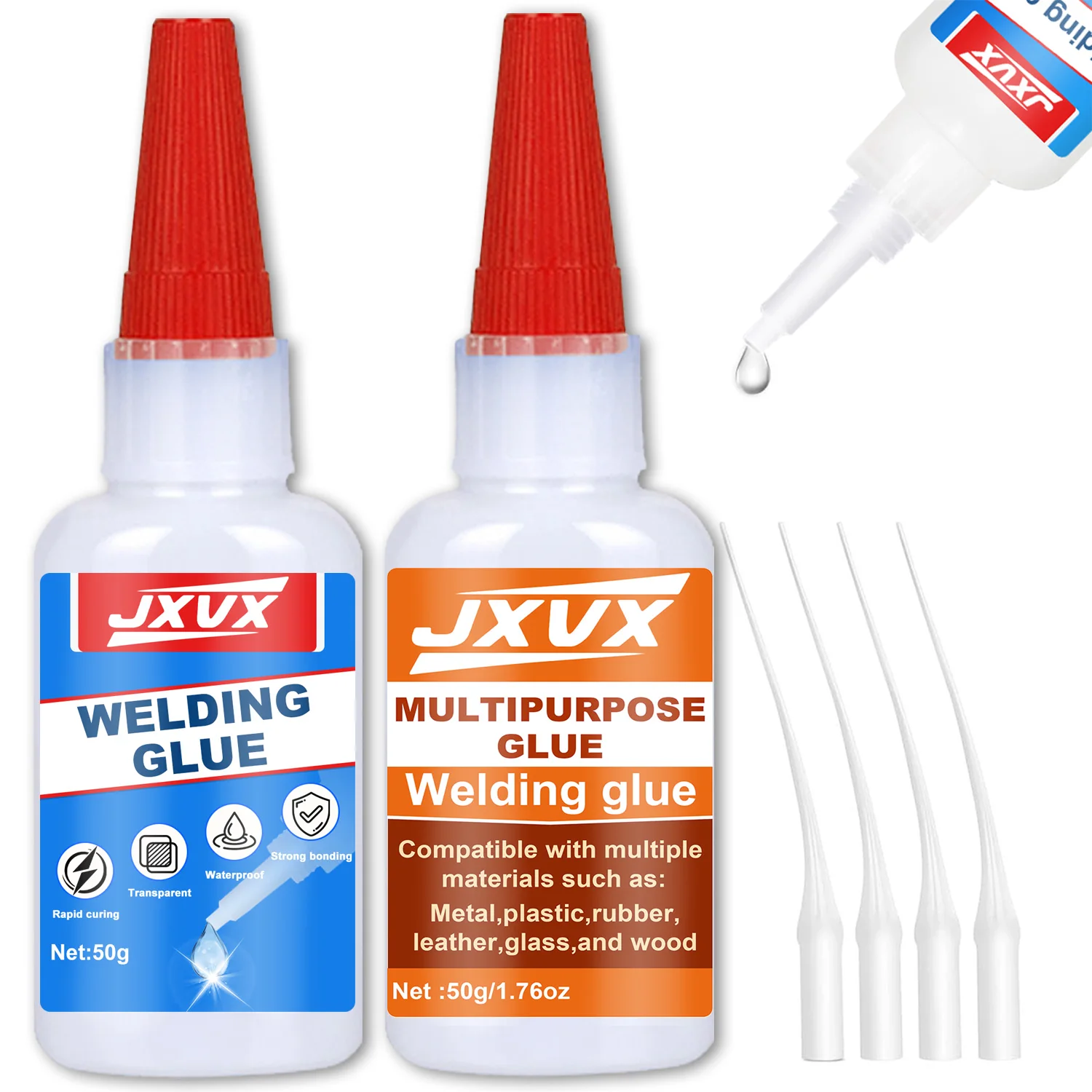 Welding High Strength Oily Glue - Universal Superglue Mighty Instant Glue for Resin Ceramic Metal Glass With precision dispenser