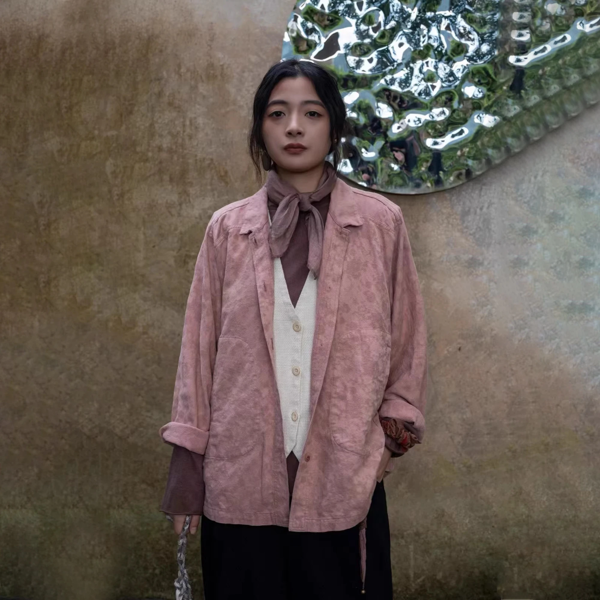 

PengPeng Home: Новая осенняя хлопково-льняная рубашка-жакет с вышивкой и нежным узором, приятная к коже, дышащая, с длинными рукавами, на пуговицах.