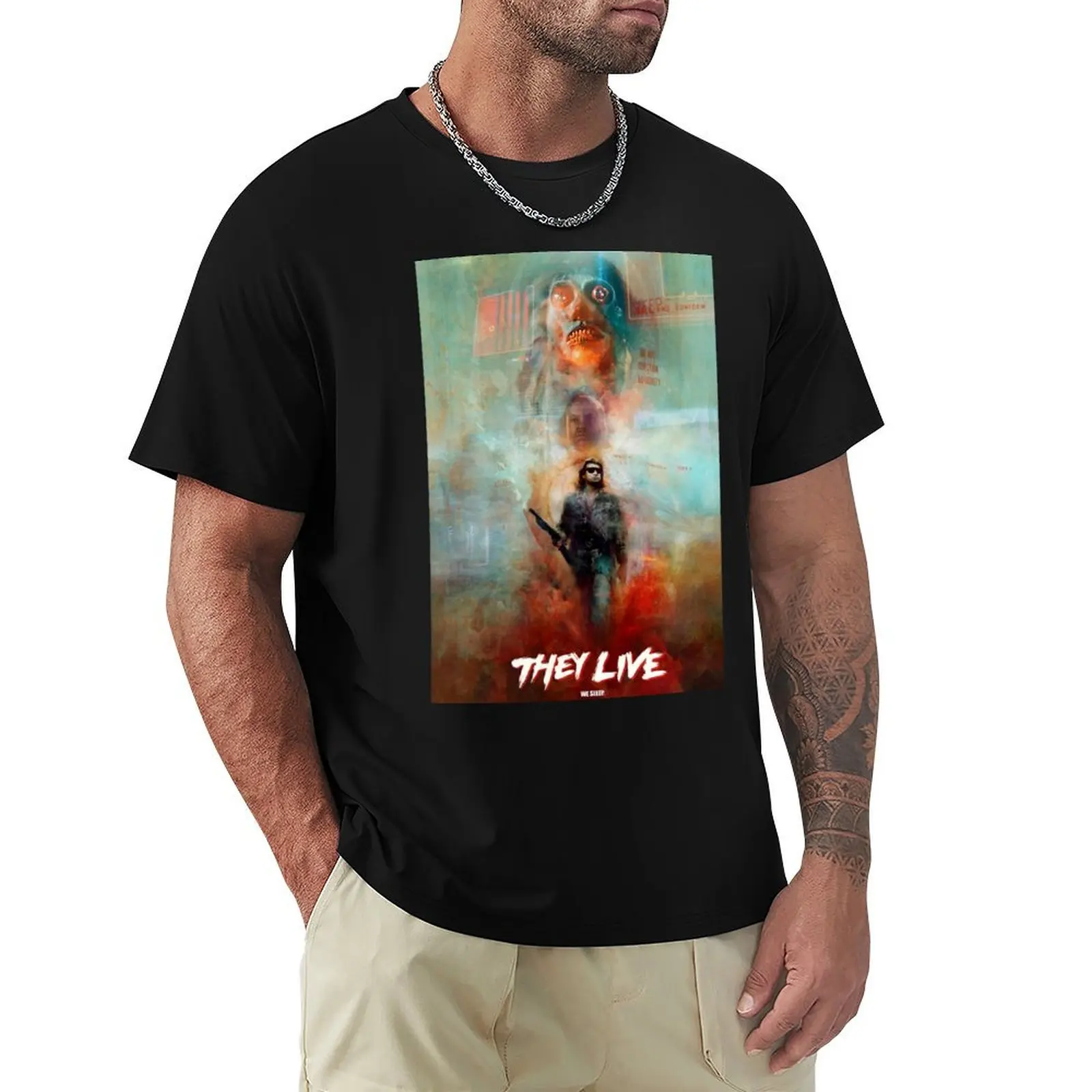 

They live, we sleep T-Shirt Work Basic Short Sleeve Top