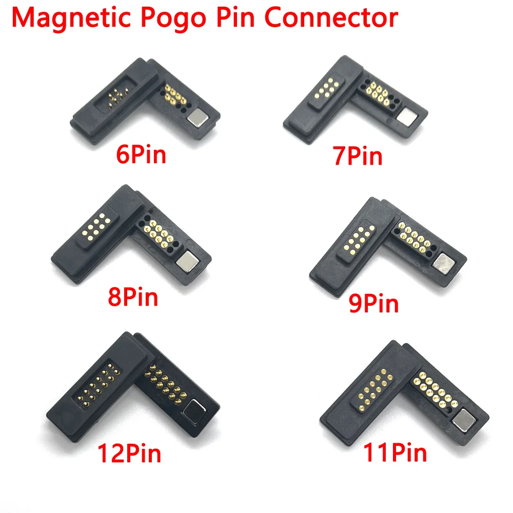 1Pair 2A DC Magnetic Pogo Pin Connector 2Pin to 11Pin 12Pin waterproof Spring Loaded Pogopin Male Female Contact Strip