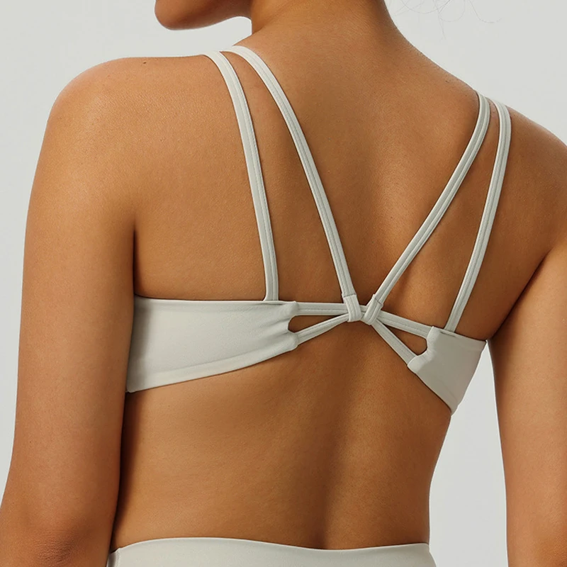 Women Fitness Yoga Bra Solid Color Stretchy Soft Sports Underwear Sexy Back Gym Crop Top Female Breathable Workout Clothes