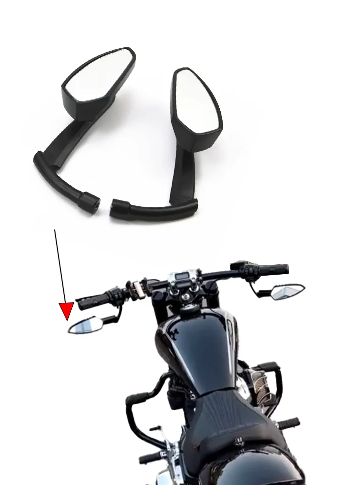 high Quality Universal Custom Rear View Mirrors For Harley Sportster 1200 Iron 883 Nightster Roadster Dyna Electra Glide softai