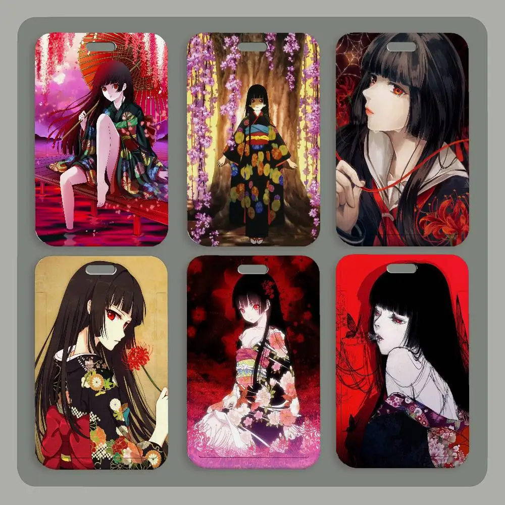 

Держатель для ID-карты с милой аниме-девушкой Энма Ай, шейный ремешок, подвеска, держатель для бейджа, брелок, чехол для рабочего пропуска, подарок