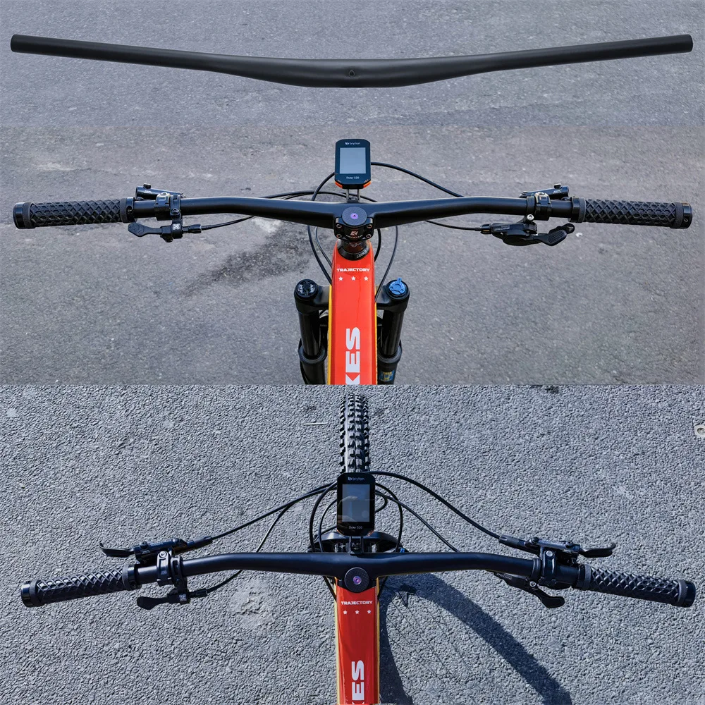 統合されたマウンテンバイクハンドルバー,ステム付きカーボンMTB