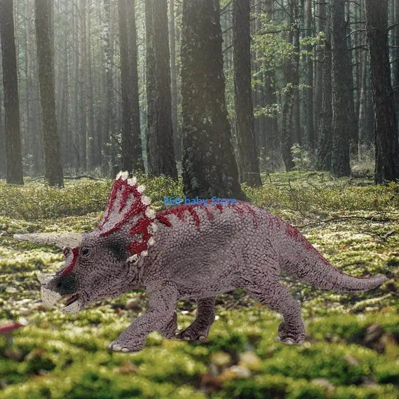 29ee 7.5 pollch Dinosaur Action figure animali realistici realistici triceratops figurina da scrivania interattiva toppers