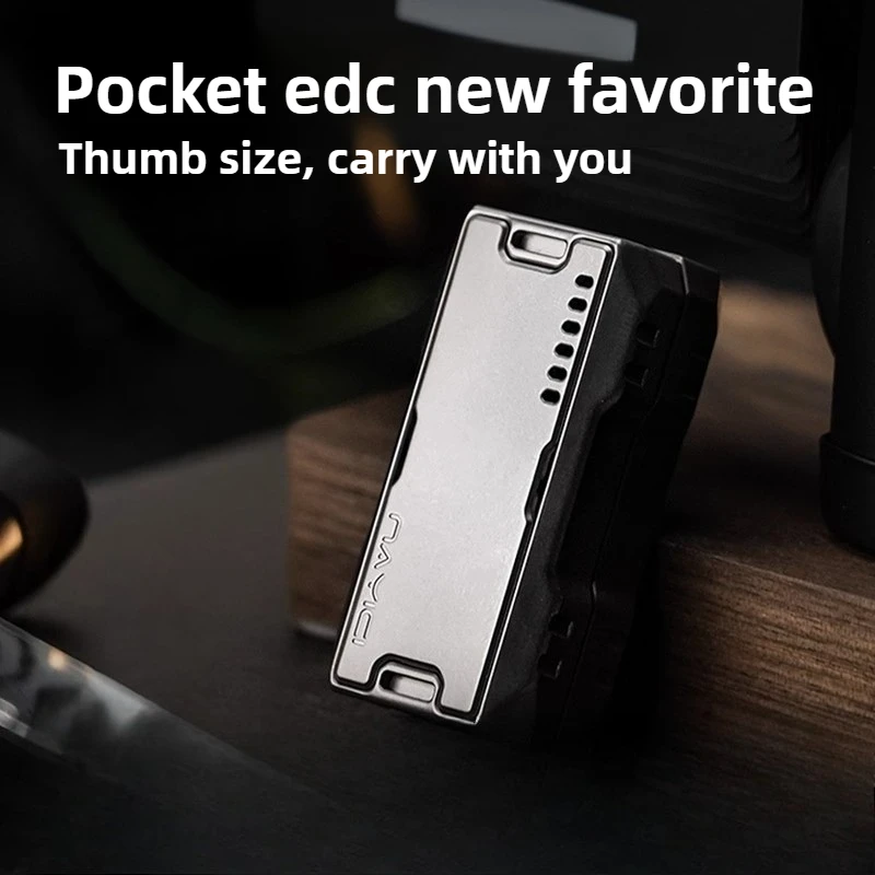 Shaking Core EDC mecánico magnético Metal compuesto dedo empuje tarjeta descompresión tecnología negra juguete de escritorio