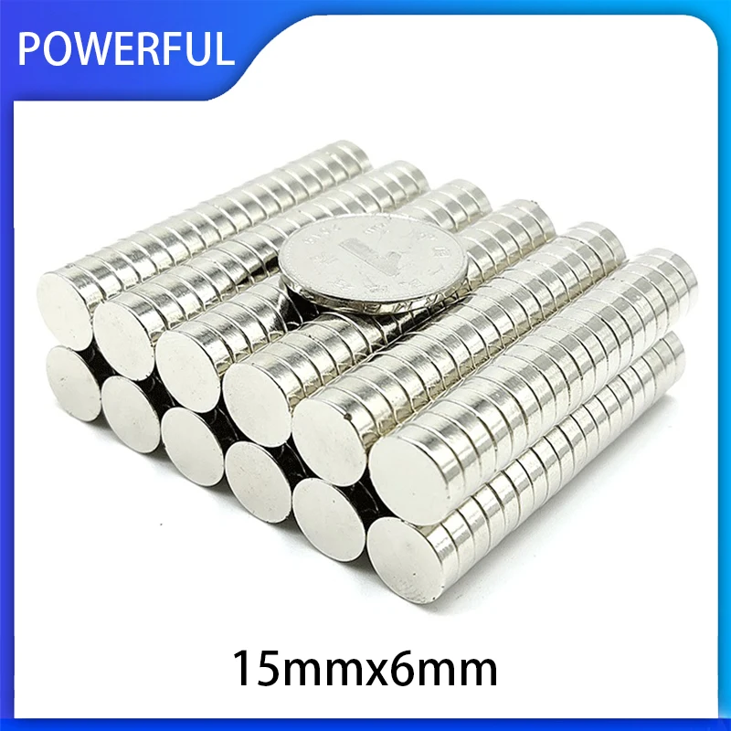 

5~100PCS 15x6mm Neodymium Magnet 15mm x 6mm N35 NdFeB Round Super Powerful Strong Permanent Magnets 15*6mm