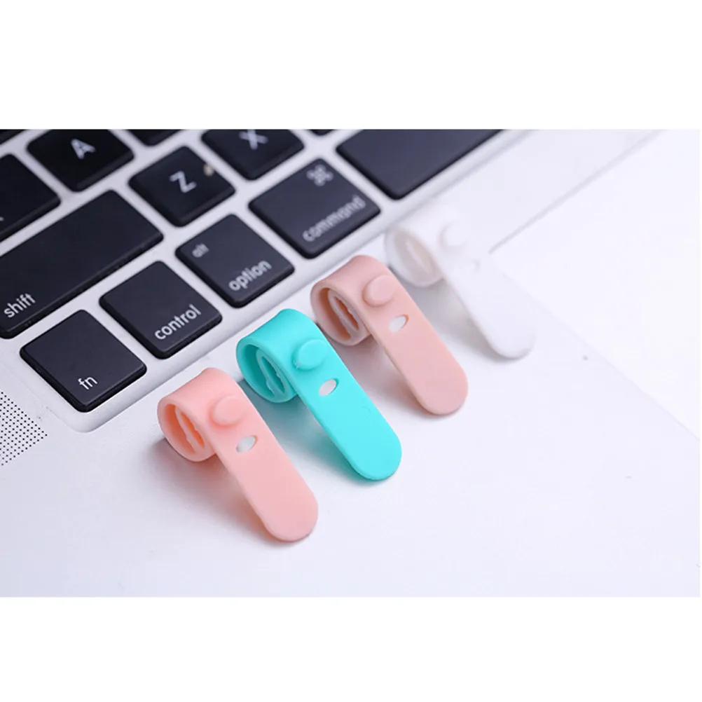 32Pcs Silicone Cable Organizer Desktop Cord Holder Flexible Clip for Home Office Data Line Management Cable Storage Holder